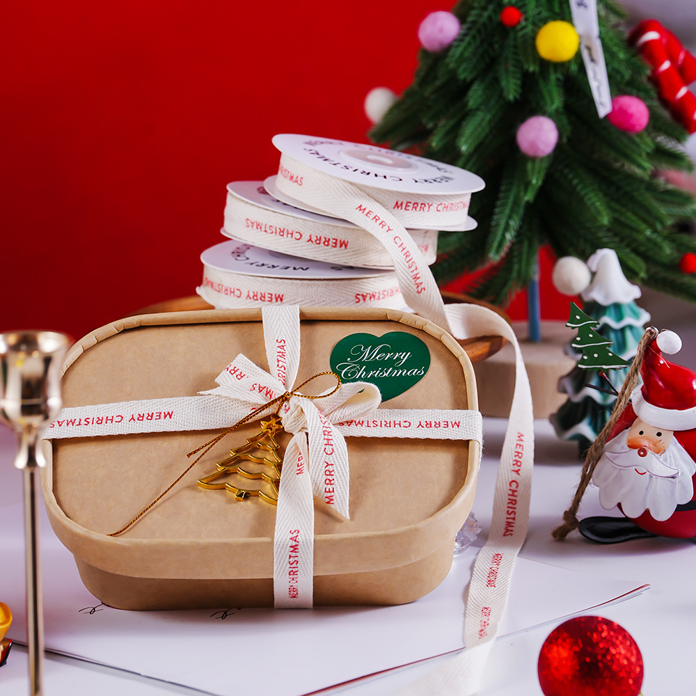 圣诞节丝带ins风高颜值简约merry christmas礼物包装缎带diy彩带