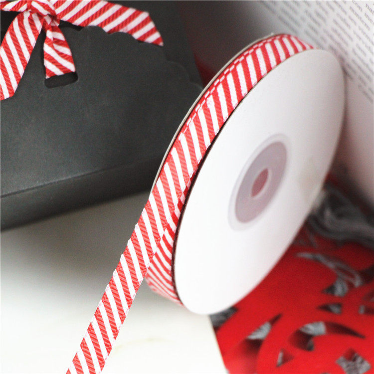 25码螺纹带新年装饰品斜纹蝴蝶结圣诞节礼物包装彩带织带缎带丝带