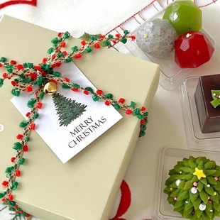 礼物绳子毛球伴手礼包装 diy包装 打包缎带彩带 饰丝带 ins圣诞节装