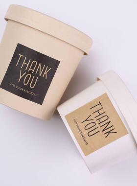 120贴感谢封口贴纸正方形蛋黄酥牛轧糖饼干贴烘焙包装礼物装饰贴