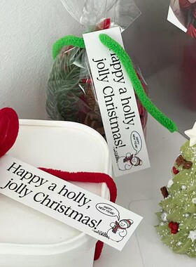 50枚圣诞节吊牌ins风吊卡白色雪人挂牌装饰小挂件diy礼物装饰卡片