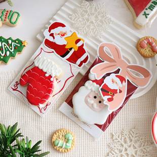 圣诞饼干包装 袋子糖霜曲奇卡头糖果太妃雪花酥零食烘焙页眉卡片