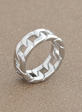 戒指男高级感不掉色链条嘻哈