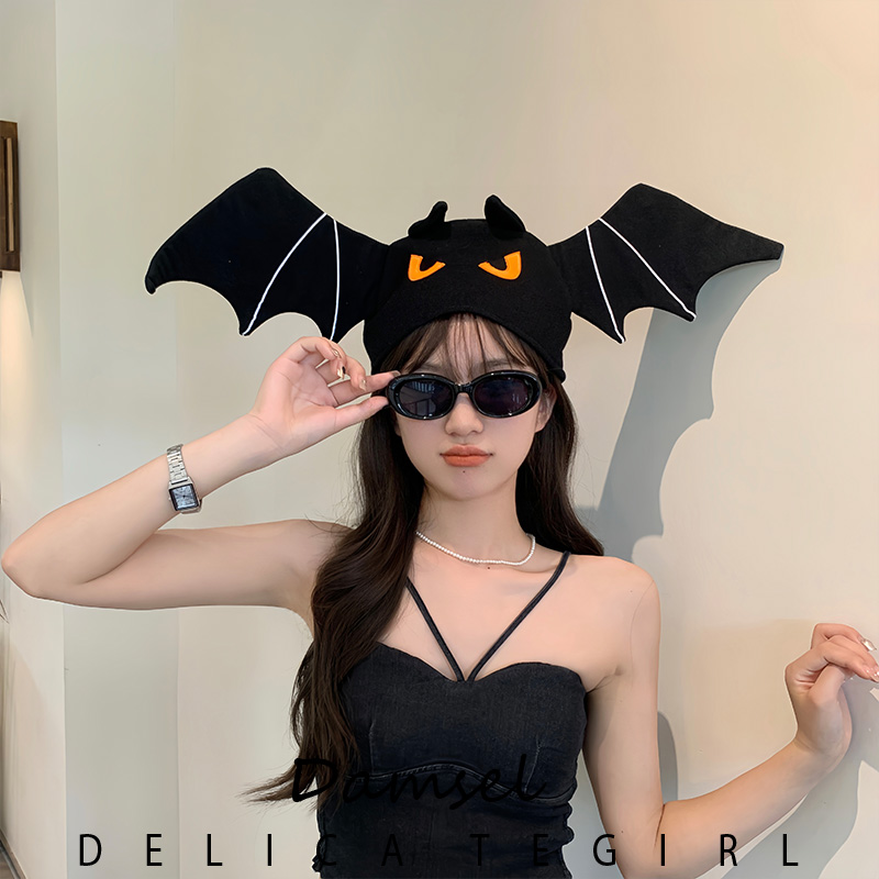 万圣节黑色蝙蝠帽子cos派对拍照