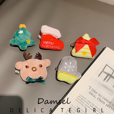 圣诞头饰胸针发夹卡通可爱