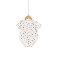 Summer new baby pure cotton summer light and thin women's triangular bag bottom coat, short-sleeved jumpsuit, baby men's base coat thumbnail 4