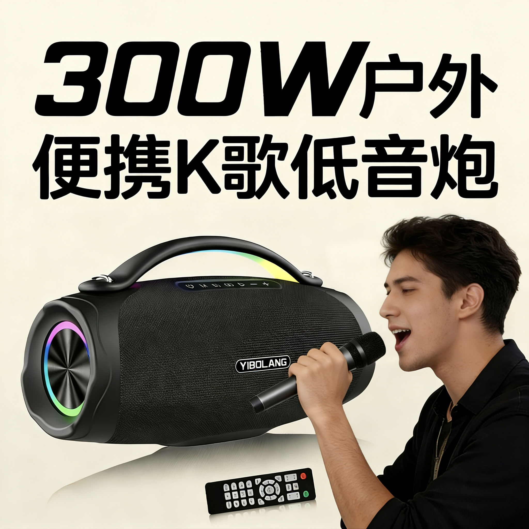 德国日本进口技术意博朗v95无线蓝牙音箱室内户外直播k歌直播音响