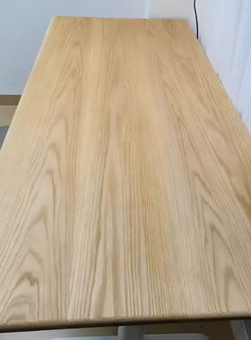 定制实木圆桌白蜡木桌面板原木餐桌实木板吧台桌面台板实木大板桌