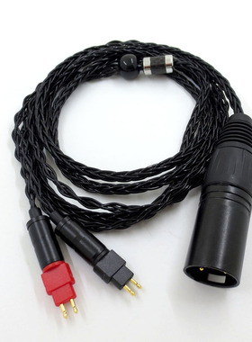适用于森海HD650 HD580 HD600 HD660s八芯耳机线 四芯卡侬头XLR用