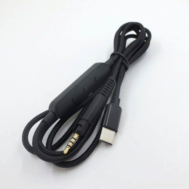 Type-c插口森海HD598 HD599 HD595 HD558通用耳机线音频线编织线