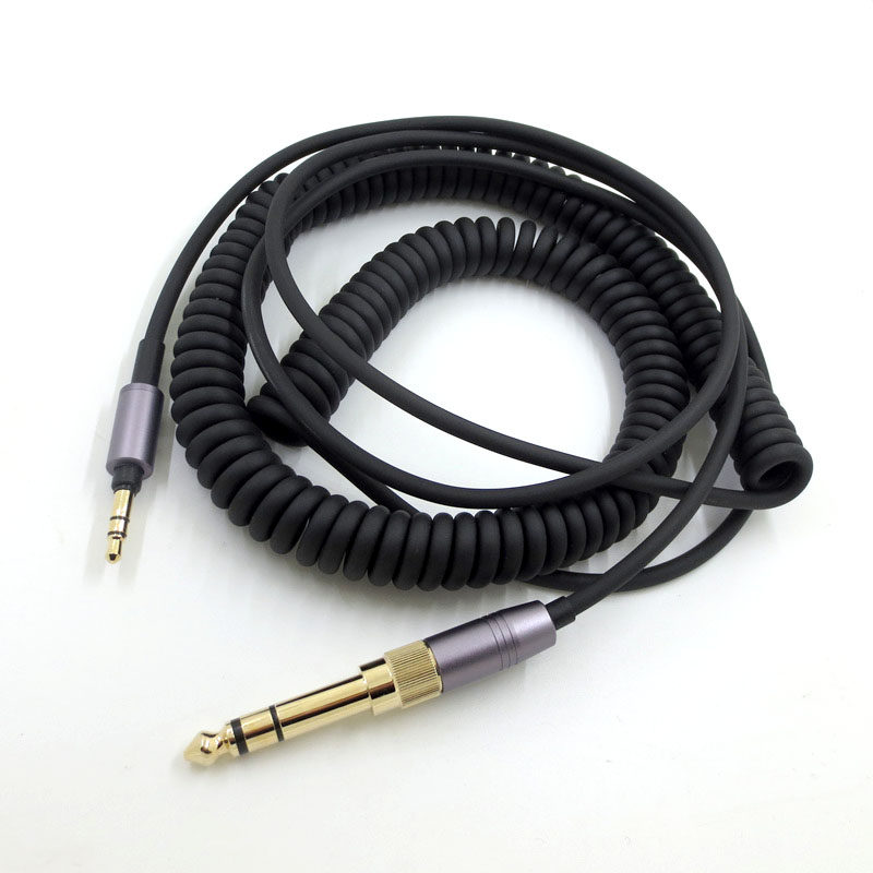 适用索尼 WH-1000XM4 XM3 XM2 XB910N耳机音频线6.35插头弹簧线
