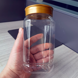 高档加厚蜂蜜瓶塑料瓶子1斤2斤装食品级专用瓶透明空瓶罐子密封罐