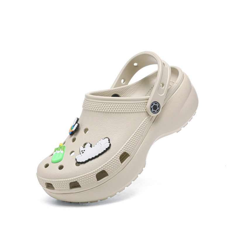 JDOV云朵洞洞鞋女厚底增高外穿花园鞋子夏季新款防滑防臭沙滩拖鞋