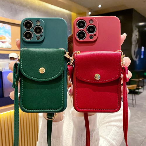 适用oppoA6S防摔壳背带零钱包