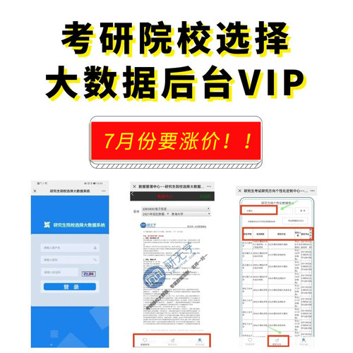 27考研择校工具 院校数据查询系统后台VIP 【26年录取数据更新中