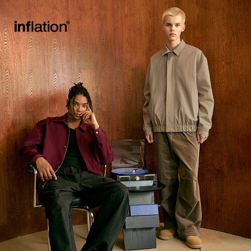 inflation弹力底特律极简夹克外套美式高街cleanfit风开衫外套男