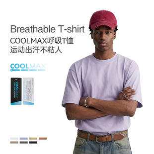 捷展男装|COOLMAX呼吸T恤2026春夏新款户外运动透气速干短袖上衣
