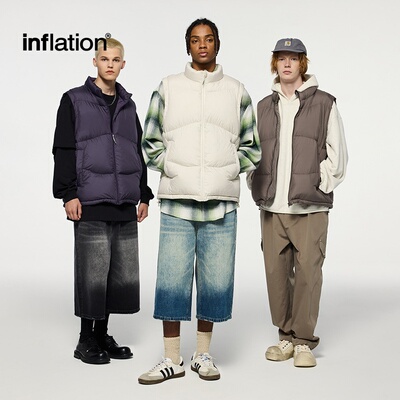 inflation 轻薄便携泡芙羽绒背心2024秋冬新品90白鸭绒保暖马甲外