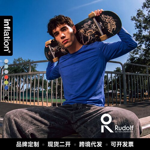 inflation鲁道夫氧气速干T恤26秋季新品吸湿排汗高弹轻量长袖男女