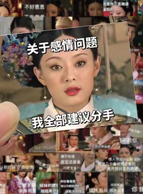 120张林黛玉发疯文学VS甄嬛传贴纸趣味搞笑表情包diy装饰防水贴画