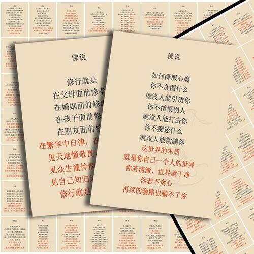 216张佛家智慧语录国学科普佛说语录人生感悟修心diy装饰防水贴纸