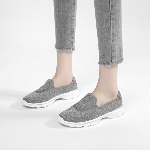 Skechers斯凯奇女鞋飞织轻便防滑低帮一脚套健步休闲运动鞋 13980