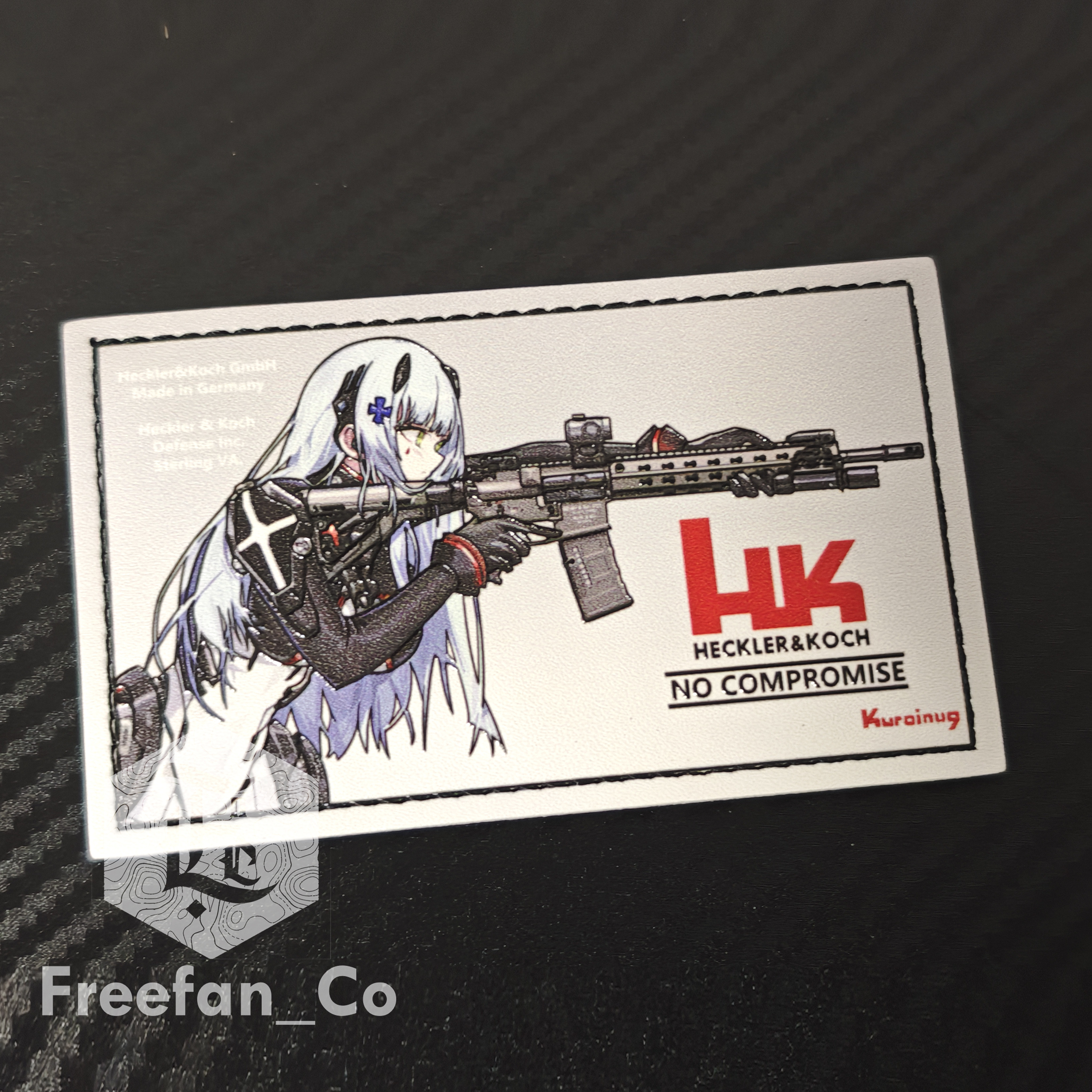 少女前线HK416可露凯 子夜福音 “绝不妥协” UV仿皮魔术贴士气章