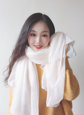 春秋冬季镂空网格韩版女围巾丝巾