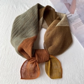 棉麻小方巾女薄款 饰围巾护颈椎围脖 复古文艺防晒装 丝巾春秋季 新款