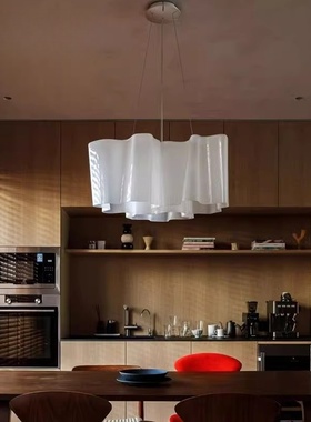 法式logico中古简约餐厅吊灯创意白云朵卧室书房异形玻璃吸顶灯