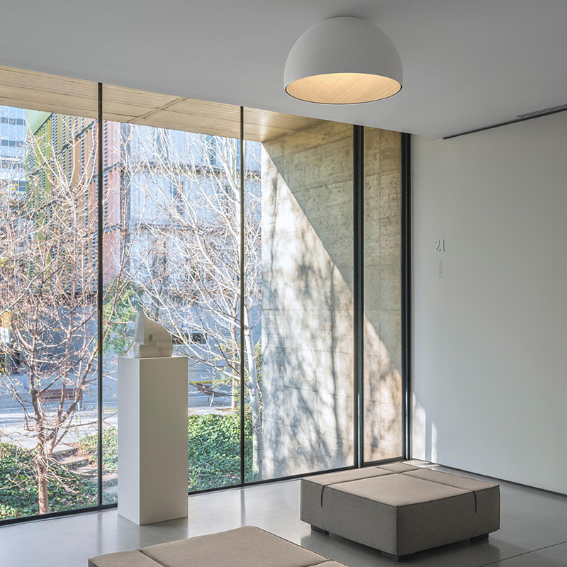 创意设计师西班牙Duo卧室吸顶灯木纹色客厅灯LED书房简约现代灯具