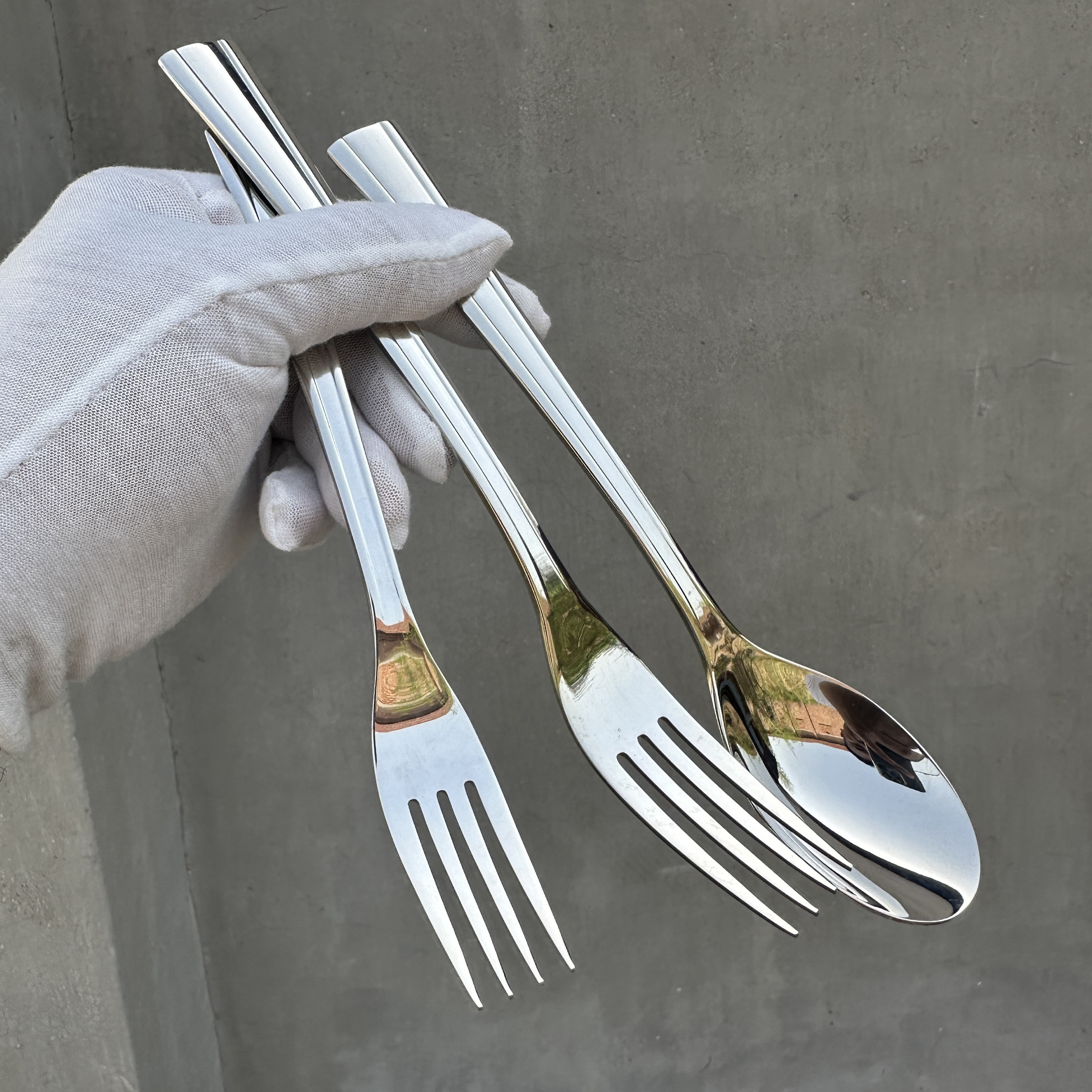 【高货捡漏】德国双家18-10不锈钢西餐勺子成人喝汤勺牛排叉子