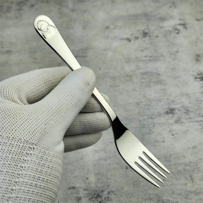 【卡通】18-10不锈钢西餐餐具儿童牛排叉子宝宝餐叉学生吃饭叉