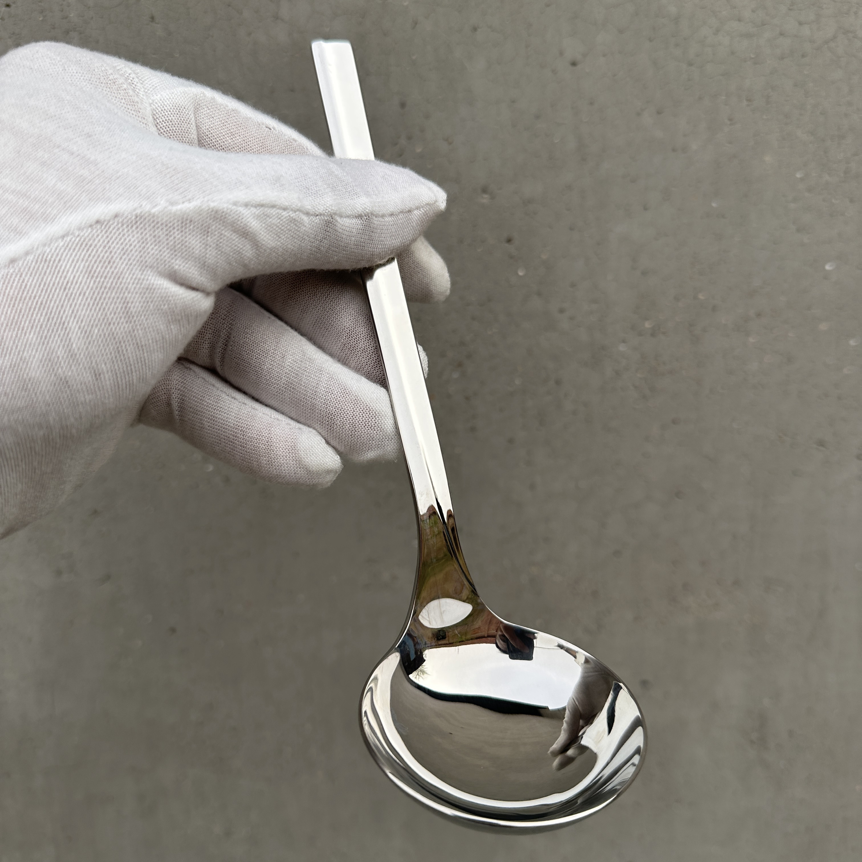 【高货捡漏】德国WMF304不锈钢西餐具小汤壳圆头小汤勺成人嗦粉勺