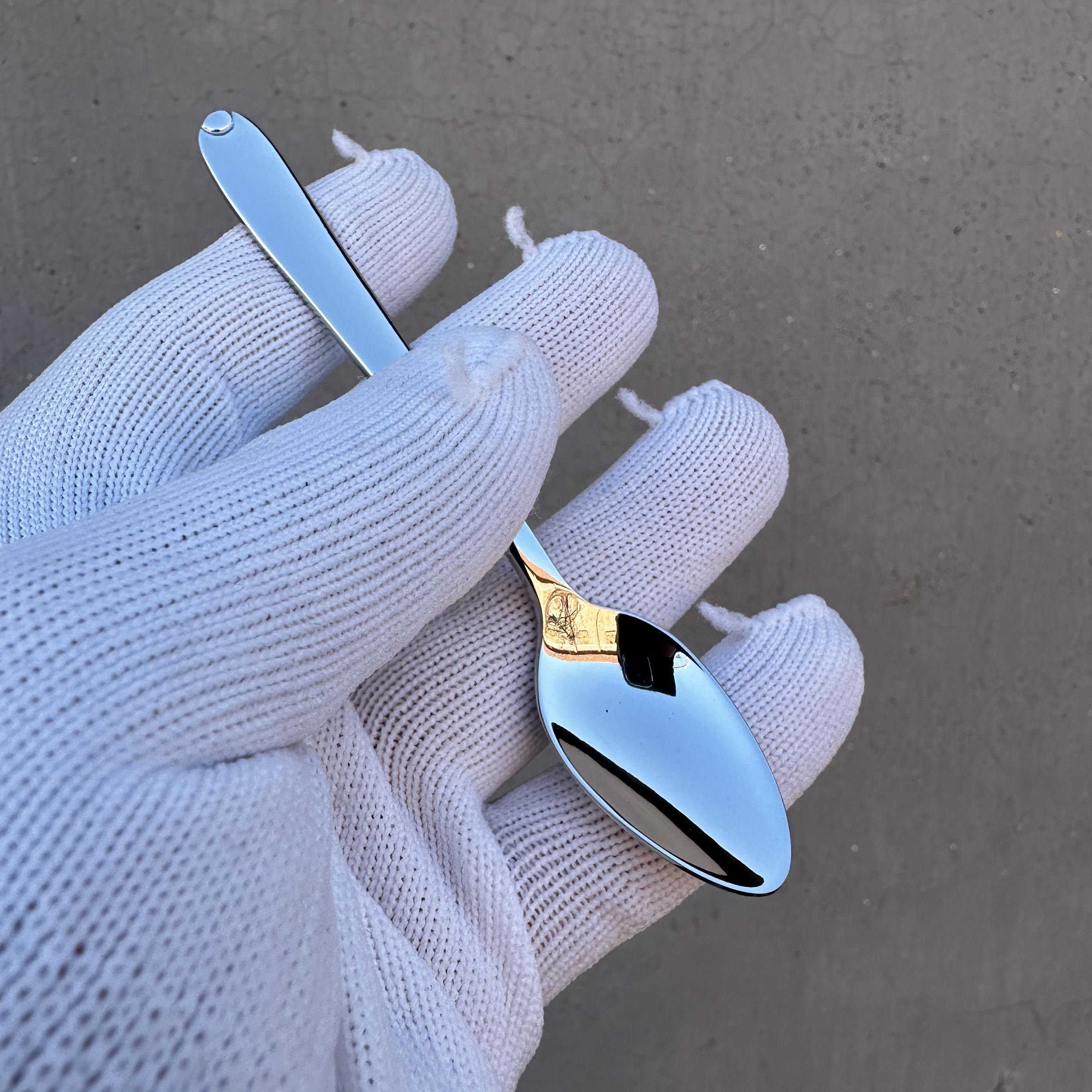 【迷你特小】18-10不锈钢西餐具小咖啡勺调料小勺子三七勺11cm