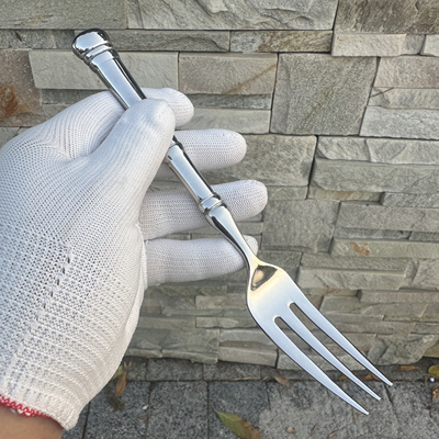 复古厚重WALCO304不锈钢西餐具牛排叉子三齿叉加厚实心意面叉