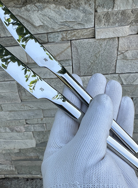 【2支装】德国wmf 不锈钢西餐具牛排刀锋利款西餐刀加厚主餐刀