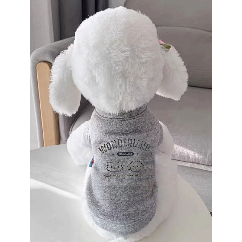 狗狗衣服宠物比熊秋冬休闲加绒卫衣猫咪小型犬两脚衣泰迪博美幼犬