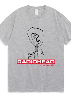 radiohead电台司令乐队专辑周边短袖T恤男女青少年情侣打底文化衫