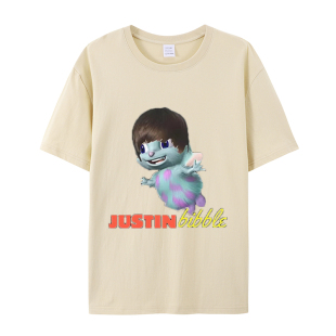 有趣的Justin Bibble T恤时尚衬衫印花短袖供货跨境电商
