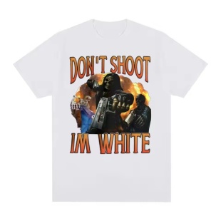 White 棉质打底衫 情侣装 Shoot T恤男女大学生开学季 Don 短袖