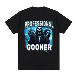 Professional Gooner 搞笑骷髅梗T恤大学生夏季纯棉个性短袖男女