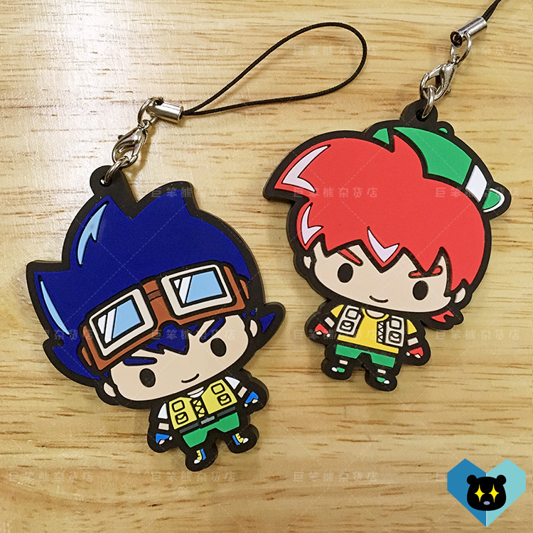 四驱车四驱兄弟星马豪烈周边手机汽车钥匙背包橡胶挂件吊饰装饰品