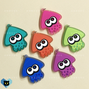 喷射战士Splatoon斯普拉遁乌贼章鱼游戏周边手机书包钥匙橡胶挂件