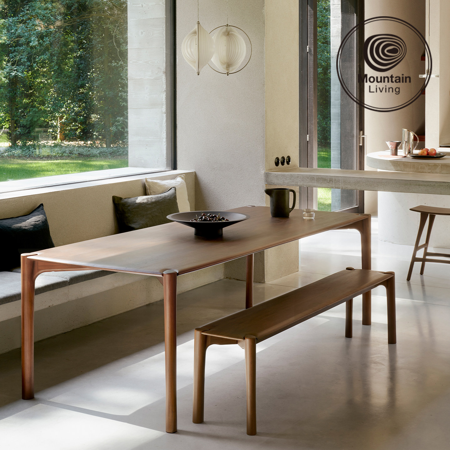 MountainLiivng进口柚木家具纯实木餐桌长方形高端中古