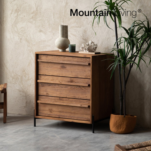 MountainLiving进口柚木三斗柜