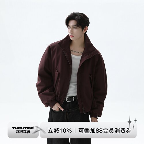 TURNTIDE 90白鸭绒三防立领羽绒服 宽松轻薄保暖短款cleanfit外套