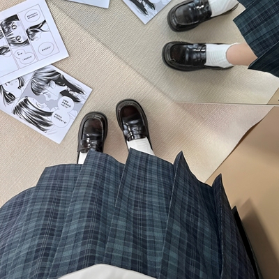 海苔jk格裙成品布日系优等生校供感半身短裙女中长百褶裙制服套装