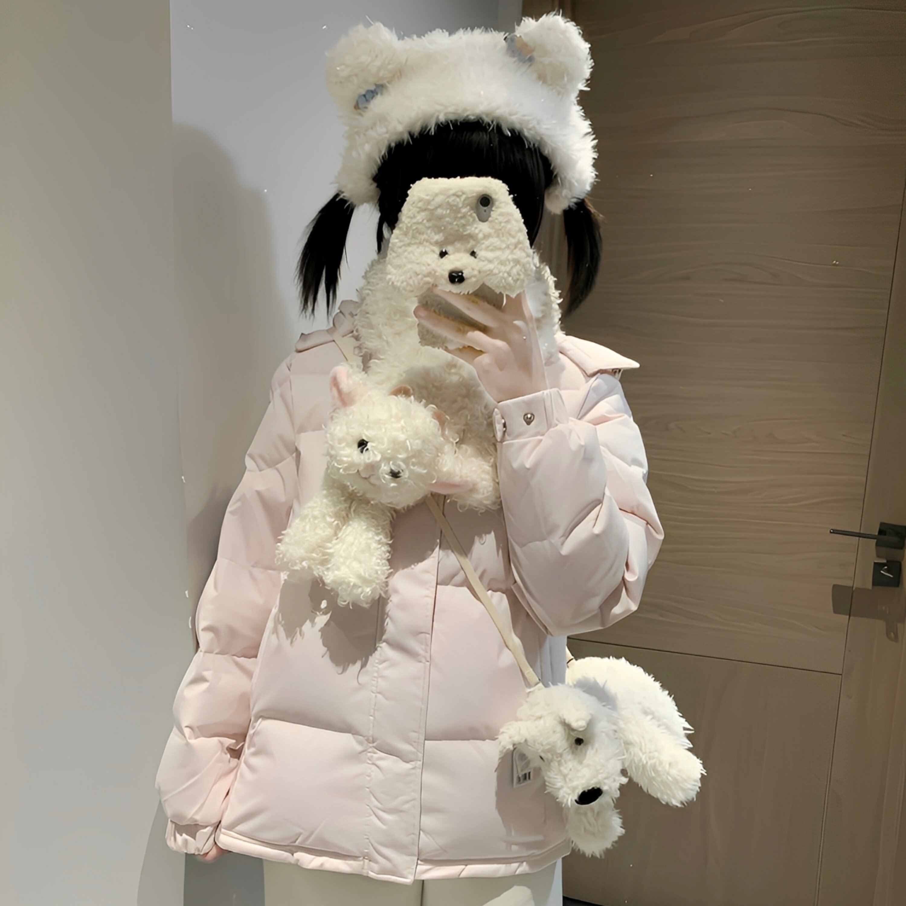 冬季小个子粉色羽绒棉服女2025新爆款学院风宽松棉衣袄加厚外套