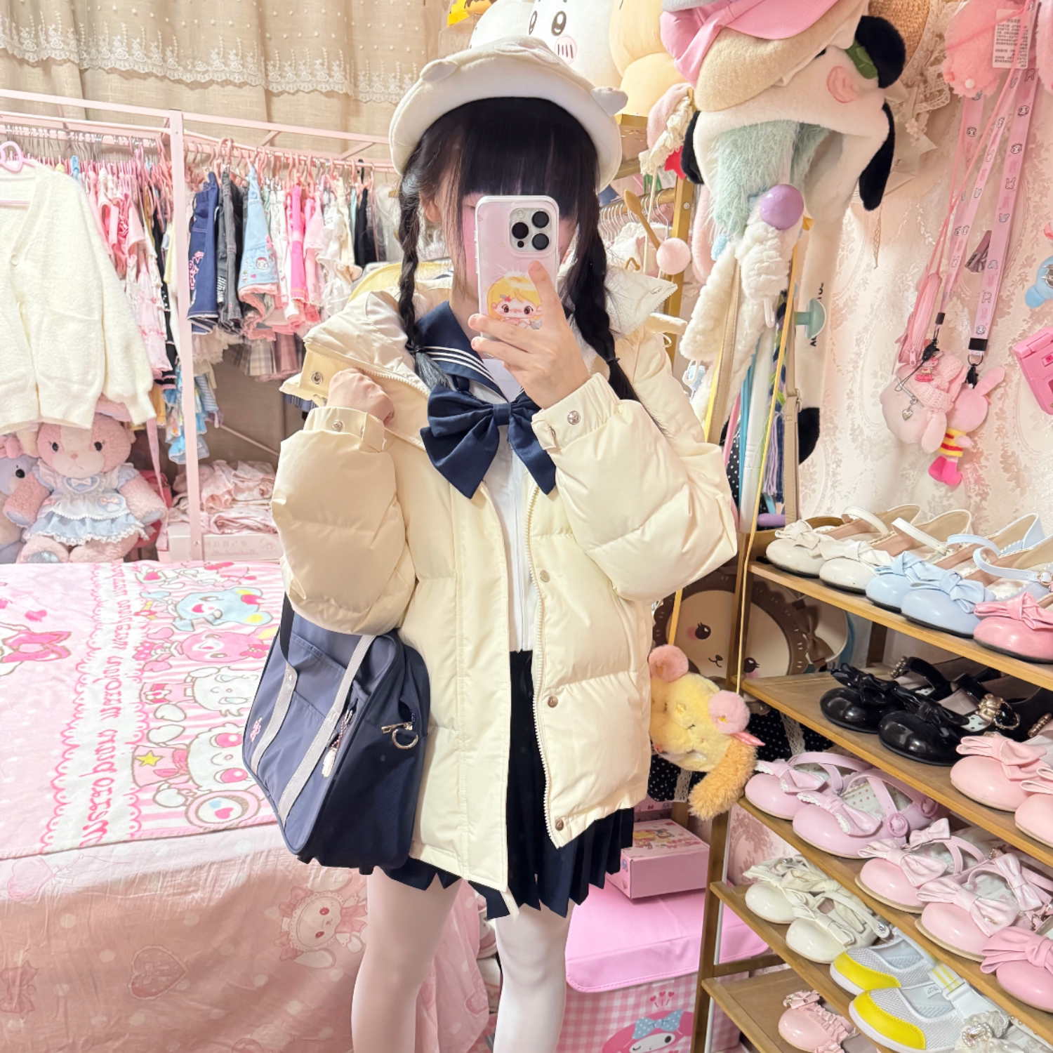 2026冬季装新爆款小个子奶黄色羽绒棉服女学院风加厚棉衣棉袄外套